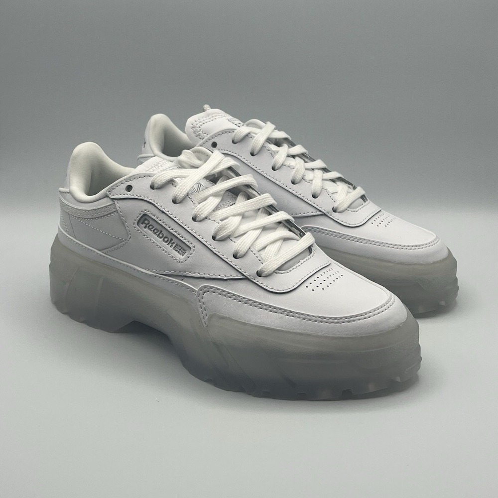 Reebok Classic Club C x Cardi B All White - Youth Size 5 Women's Size 6.5 NEW